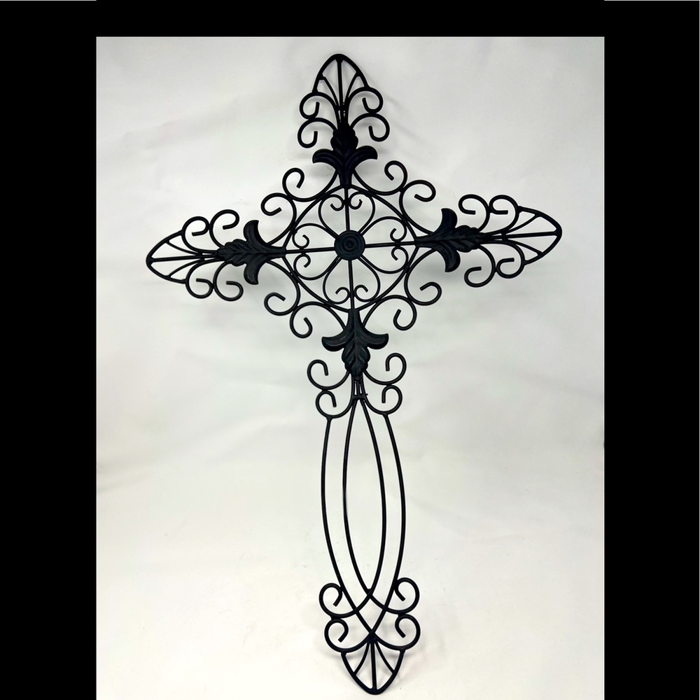 Black Metal Cross 21 X 15. Wall Decor